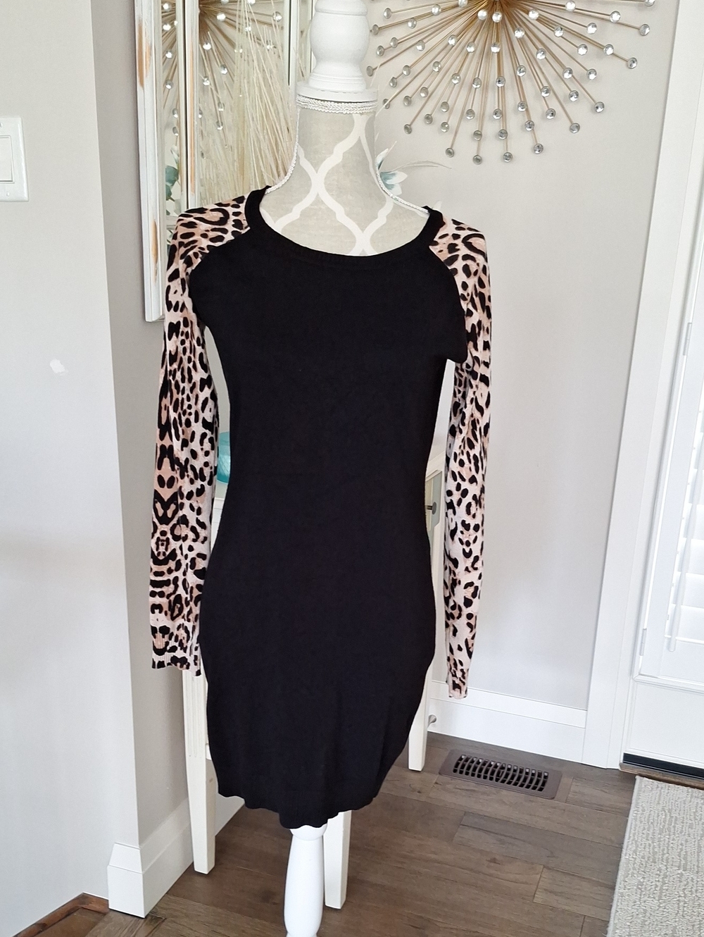 Small Animal print sweater dress or long tunic top